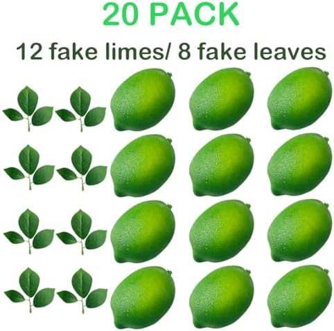 Fake Limes Artificial Lemons for Home Decor 20Pcs Green