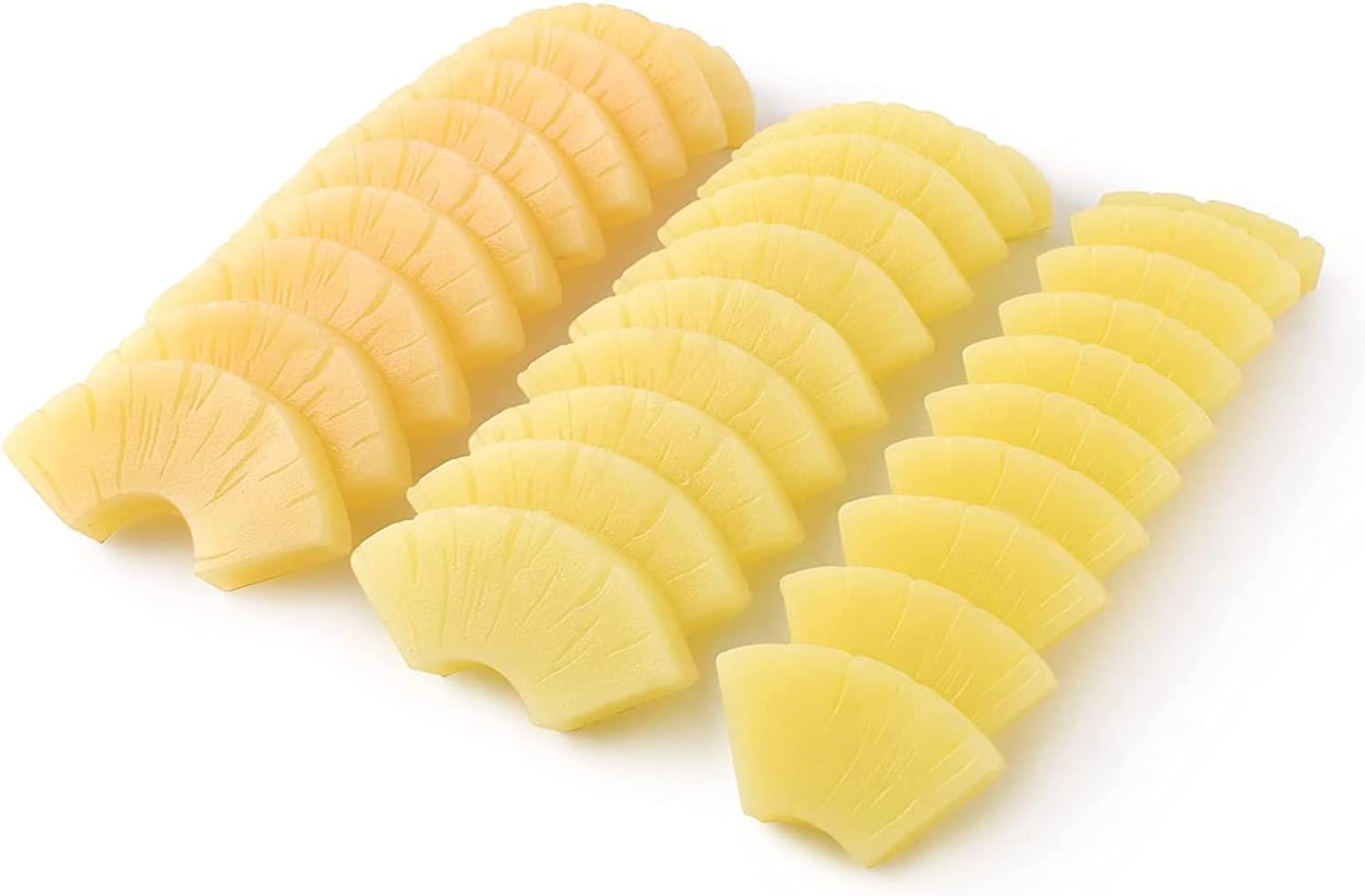 Realistic Artificial Pineapple Slices Set 30pcs Yellow