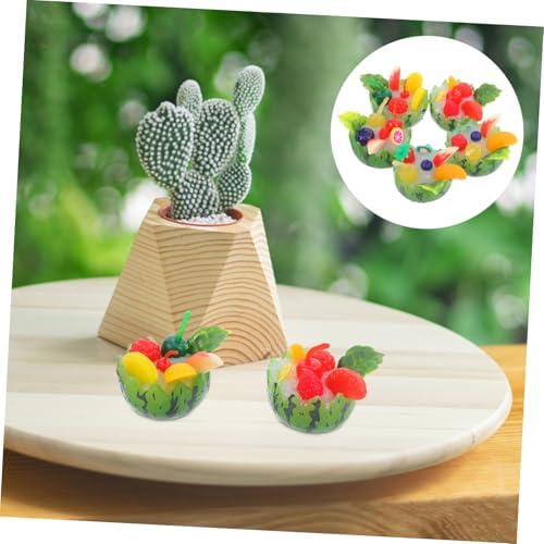 5pcs Lifelike Watermelon Bowls Artificial Fruit Decor