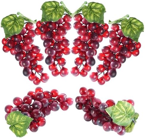 YimeBand 6 Bunches Artificial Grapes for Party Decor