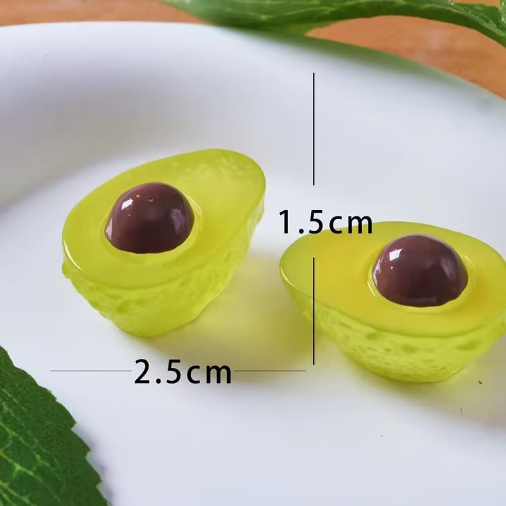 20 Pcs Glow In The Dark Mini Avocado Figurines