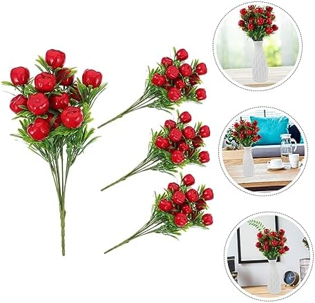 Wakauto 4Pcs Artificial Fruit Branches for Vase Decorations