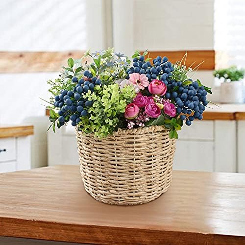 HUIANER Artificial Blueberries 4PCS with Stems