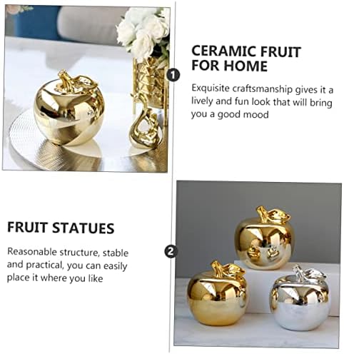 Ciieeo 1pc Resin Apple Ornament for Desktop Kitchen Decor