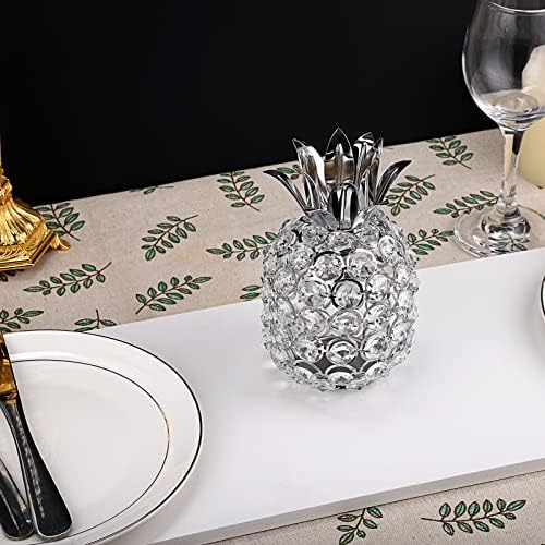 JUXYES Sparkly Crystal Pineapple Decor Ornament