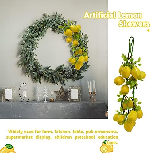 Realistic Artificial Lemon Foam Decorations 16 Pcs