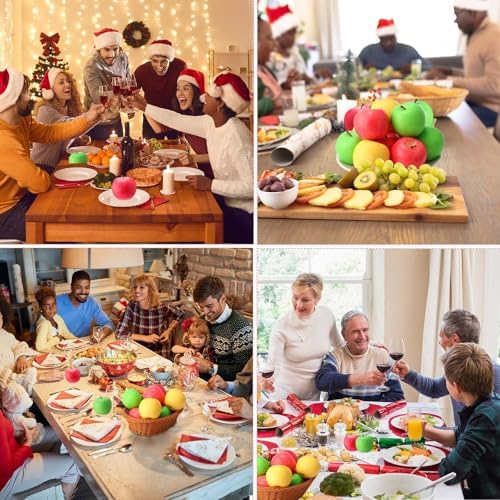 Libima 12 Pcs Realistic Fake Plastic Apples Decorations