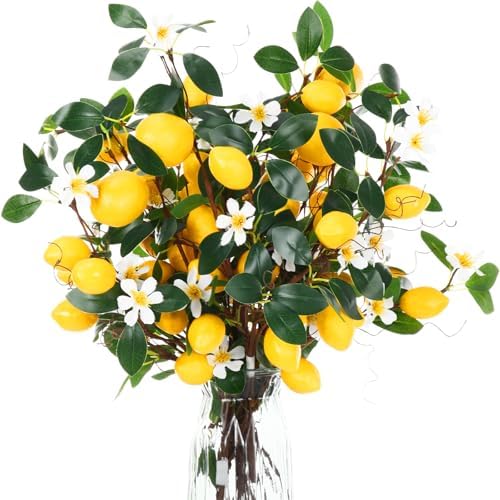 Giegxin 8-Piece Artificial Lemon Decor Bundle