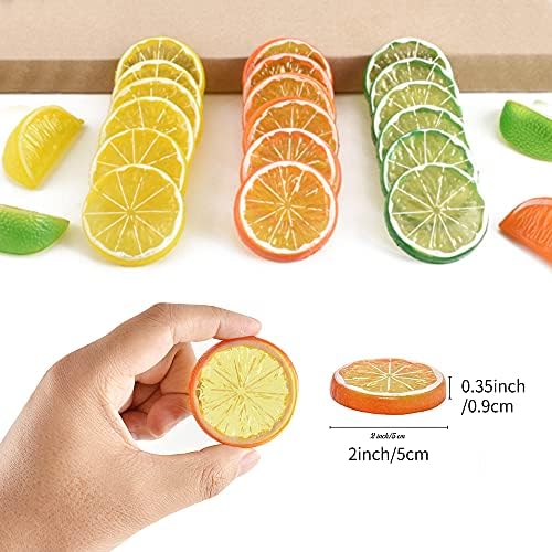 Hagao Fake Orange Slices Artificial Fruit 10 pcs