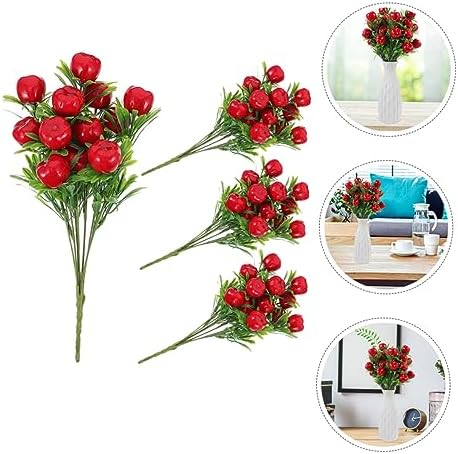 Unomor 4Pcs Artificial Fruit Branches for Home Decor