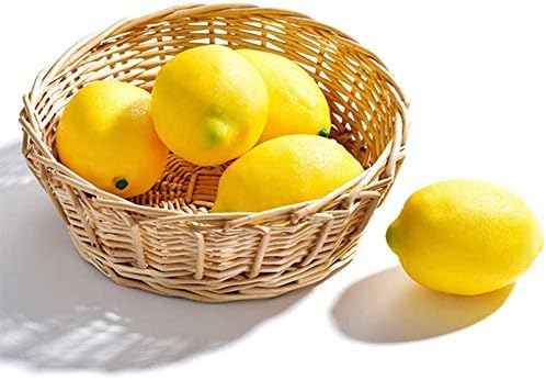 KABAKE Faux Yellow Lemons Artificial Fruit 10 Pack