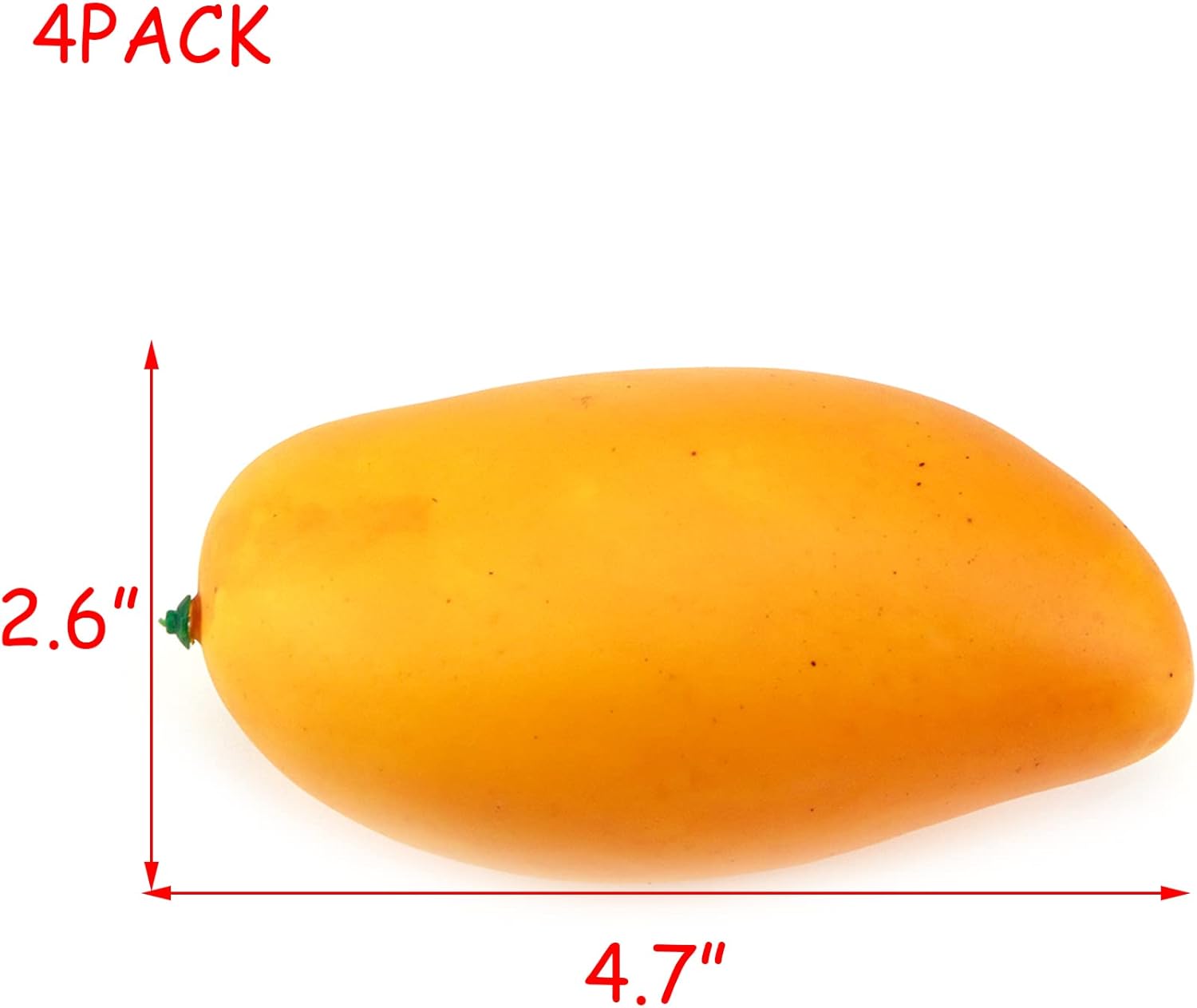 HEVSTIL 4Pack Artificial Mango for Decoration and Photography