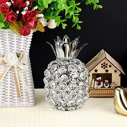 JUXYES Sparkly Crystal Pineapple Decor Ornament