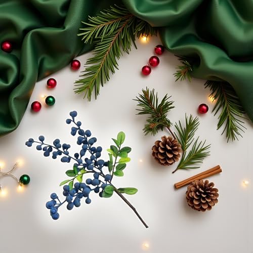 Realistic Artificial Blueberry Stem with Clusters