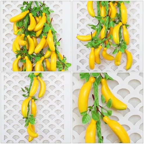Veemoon Small Artificial Banana Hanging Decor 2pcs
