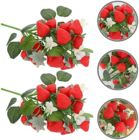 Alipis Artificial Strawberries for Decor and Centerpieces