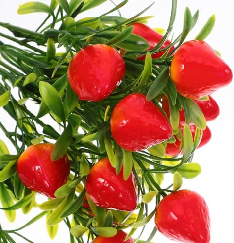DOITOOL Artificial Strawberry Stem for Home Decor