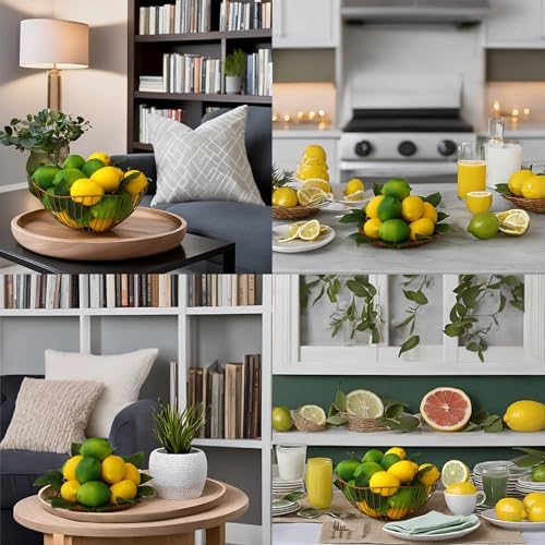 Laiiqi Artificial Lemons Limes 20 Set for Decor