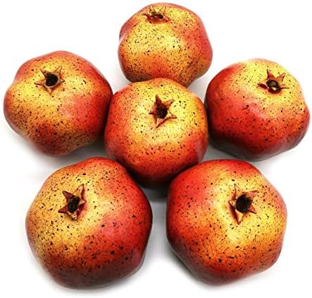 6pcs Artificial Pomegranates for Home Decor and Display