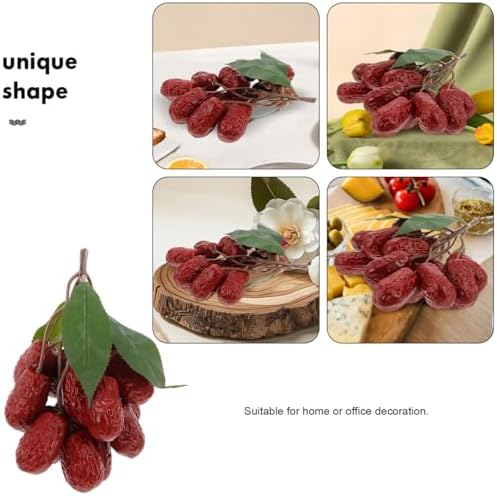 Realistic Red Dates Artificial Fruit Decorations