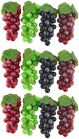 JEDFORE 63 Inch Artificial Grape Cluster Decor Pack