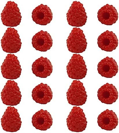 RAYNAG 20pcs Artificial Red Raspberry Photography Props