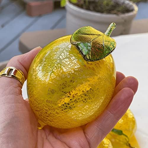 MY ITALIAN DCOR Murano Glass Lemon Figurine