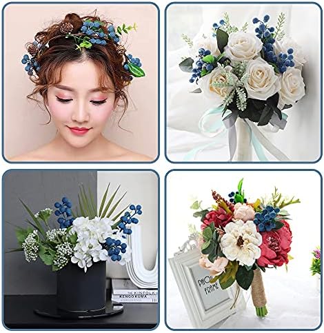 HUIANER Artificial Blueberries 4PCS with Stems