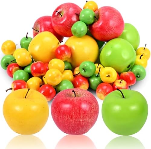 132 Pcs Artificial Apples for Home Party Decor