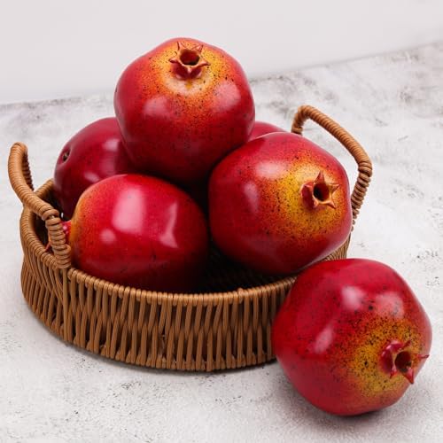 6pcs Artificial Pomegranate Decoration for Home Kitchen Wreath Party