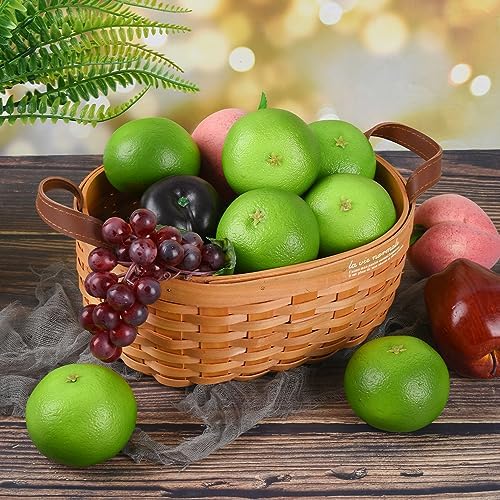 6 Piece Artificial Oranges Set Realistic Green Decor