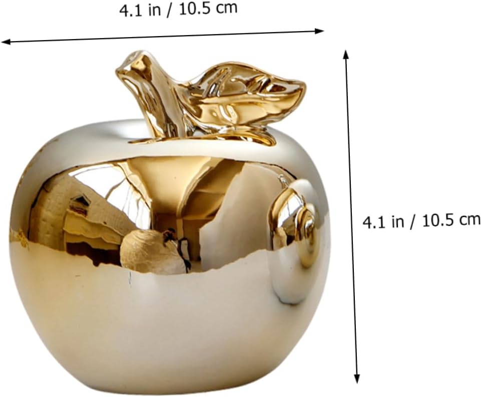 Ciieeo 1pc Resin Apple Ornament for Desktop Kitchen Decor