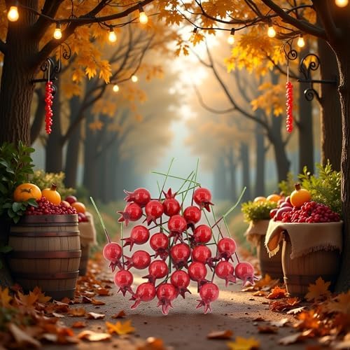 Red Mini Pomegranate Artificial Fruit Decor