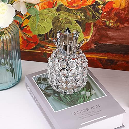 JUXYES Sparkly Crystal Pineapple Decor Ornament