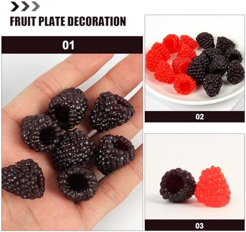 Alasum Artificial Raspberry 16PCS Lifelike Plant Decor Photography Props