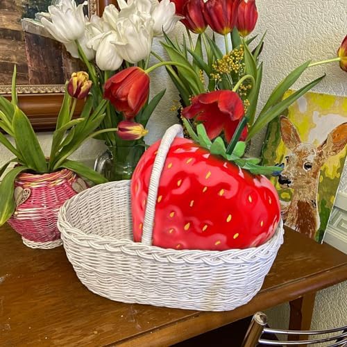 Woration 13 Inch Artificial Red Strawberry Decor