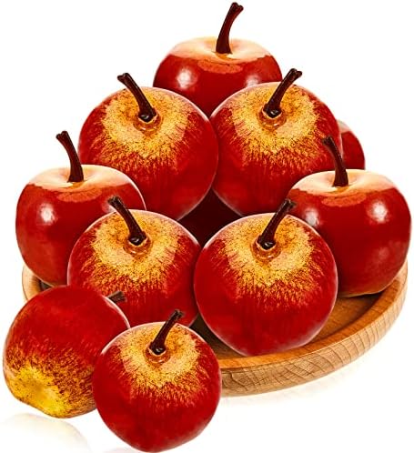 Dingion 16 PCS Artificial Red Apple Decorations