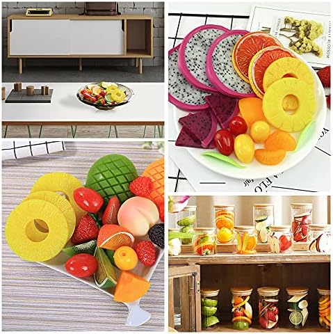 Realistic Artificial Pineapple Slices 8pcs Yellow Decor