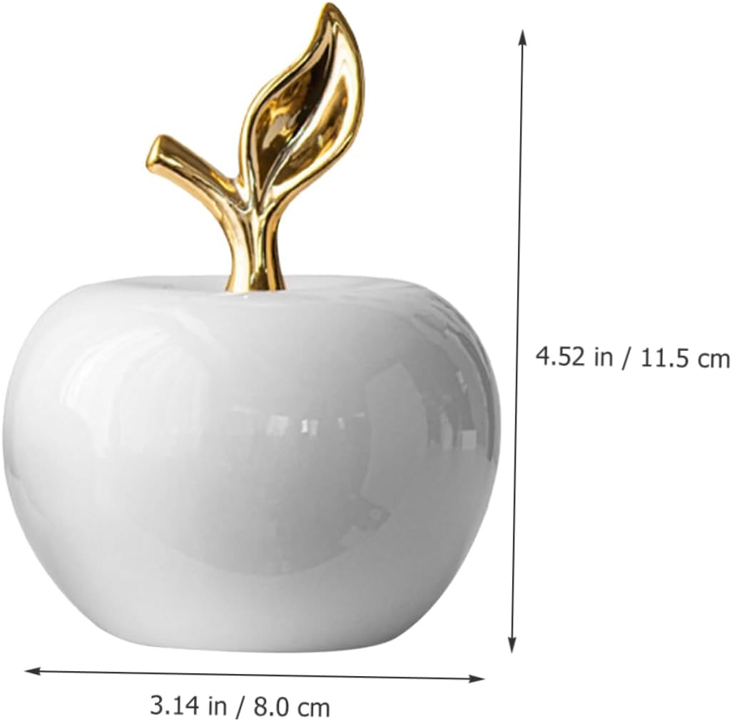 Ceramic Apple Christmas Decor Fruit Statue Ornament