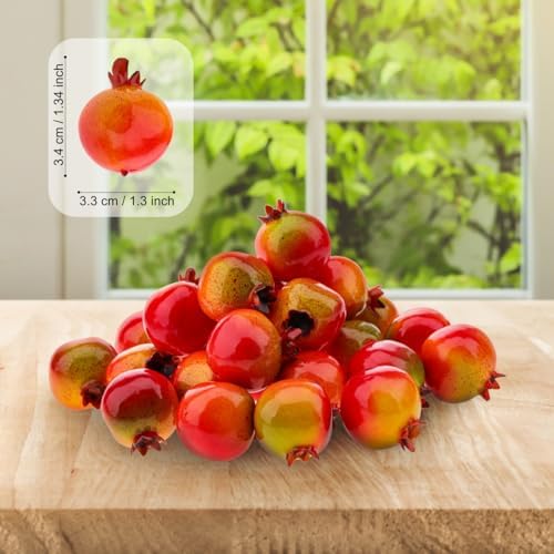 26PCS Mini Fake Pomegranate Artificial Decor
