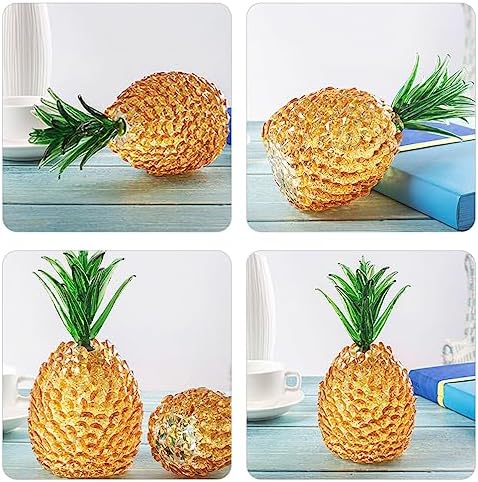 Crystal Pineapple Figurine Desk Decor Art Sculpture