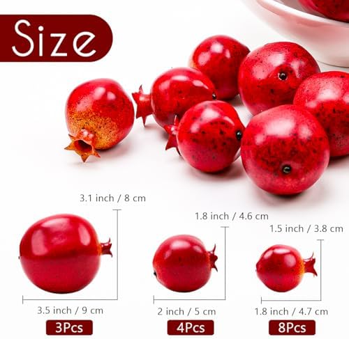 Meiwlong 15Pcs Artificial Pomegranates Decorations