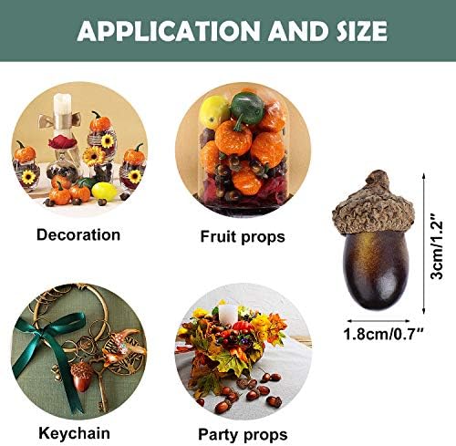 Udefineit 100PCS Artificial Mini Acorns for Decor
