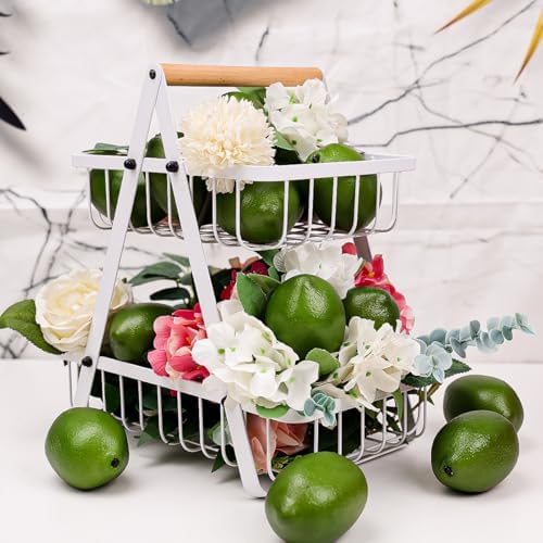 Gresorth 8pcs Artificial Lifelike Green Lemon Decor