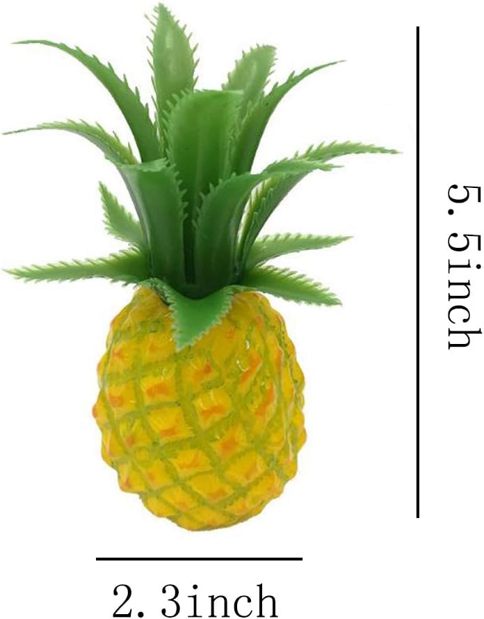 Lifelike Fake Pineapple Artificial Fruit 3 Pcs Decoration