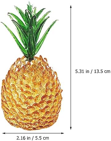 Crystal Pineapple Figurine Desk Decor Art Sculpture