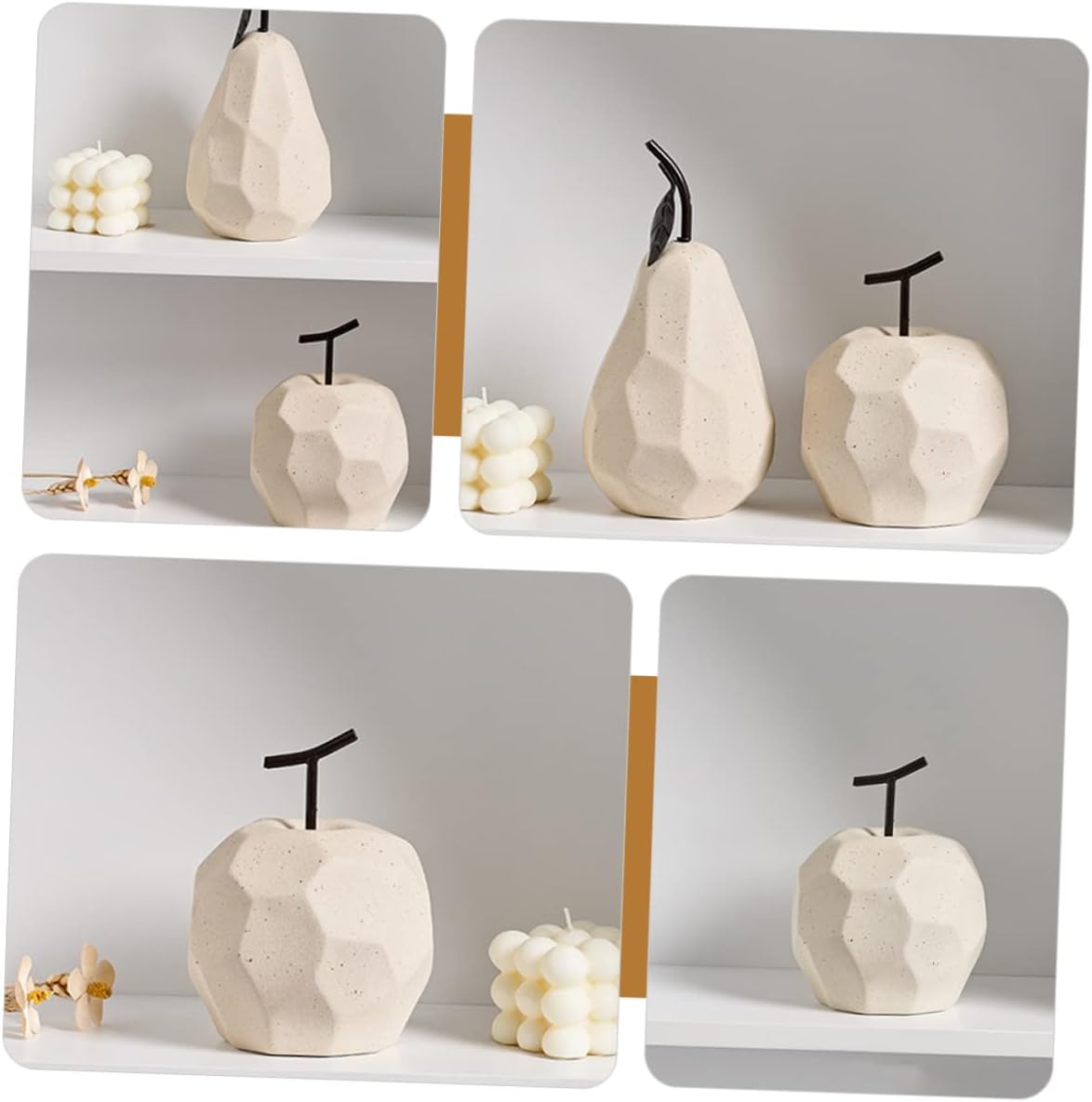Amosfun 1pc Ceramic Fruit Art Decor for Home Desktop