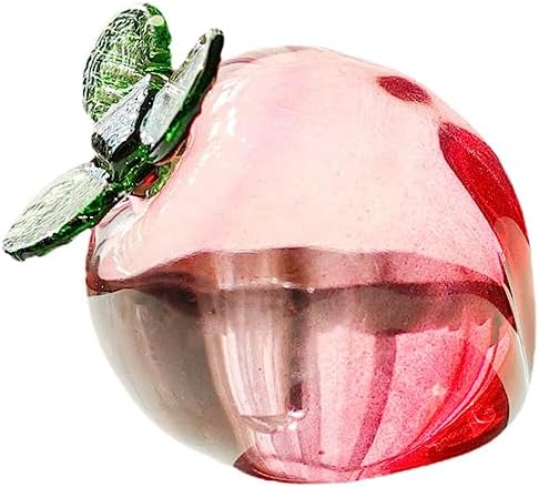 Housoutil Crystal Peach Glass Figurine Ornament