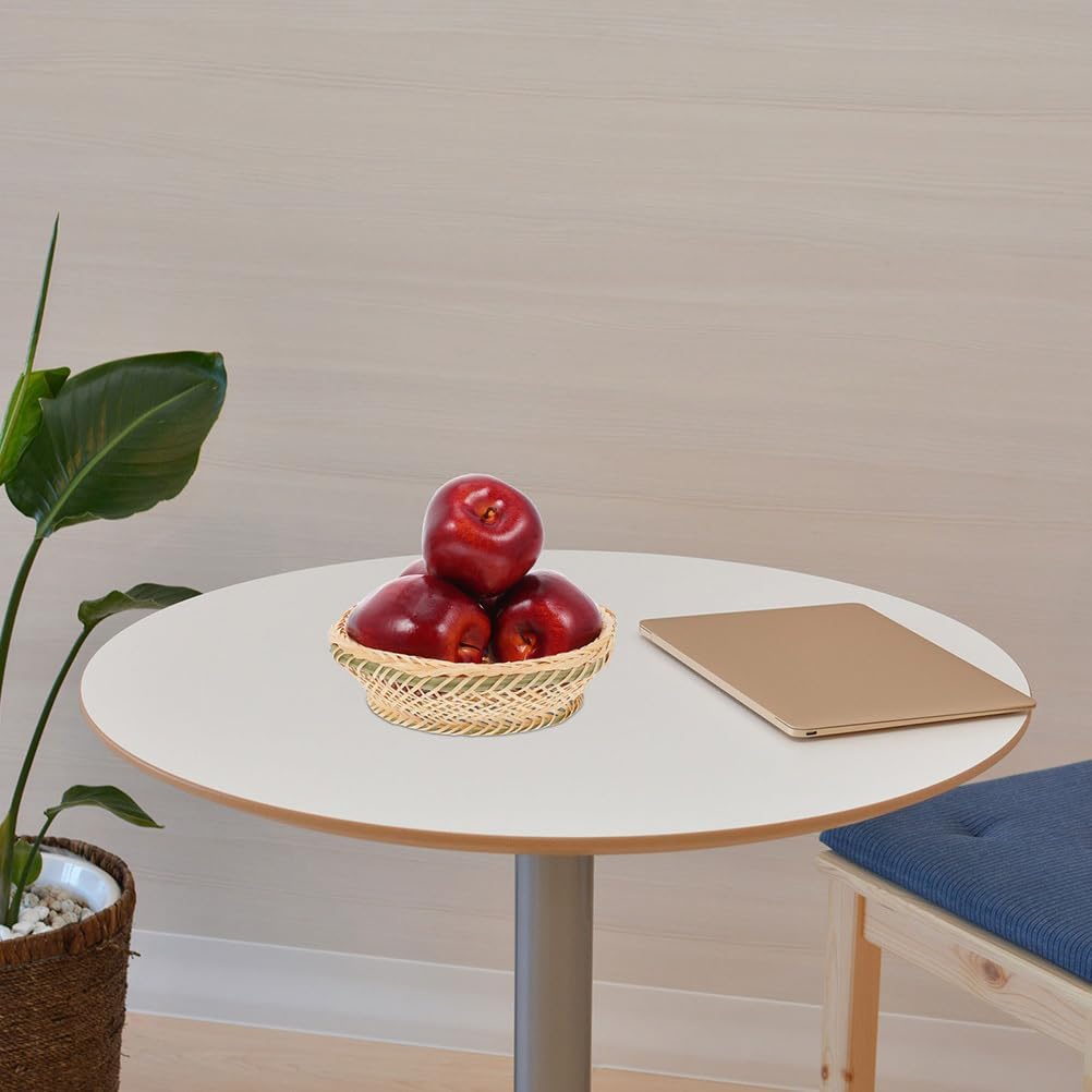 HOMSFOU 6pcs Artificial Red Apples for Decoration