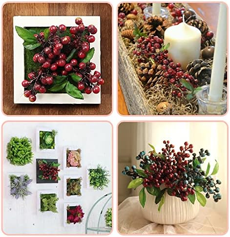 HUIANER Artificial Dark Red Berries with Stems